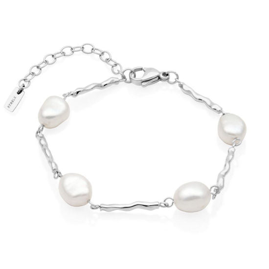 BRACELET ARGENT AVEC PERLES