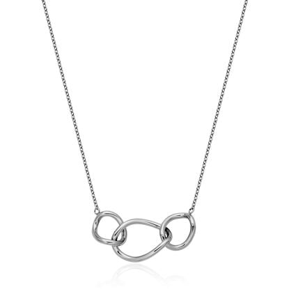 COLLIER ARGENT DÉLICAT AVEC TROIS CHAINES ENTRECROISÉES