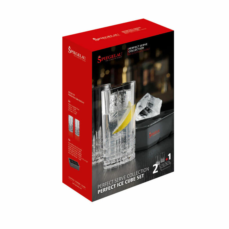 SPIEGELAU - BOÎTE DE VERRES À COCKTAIL AVEC UN MOULE À GLACE