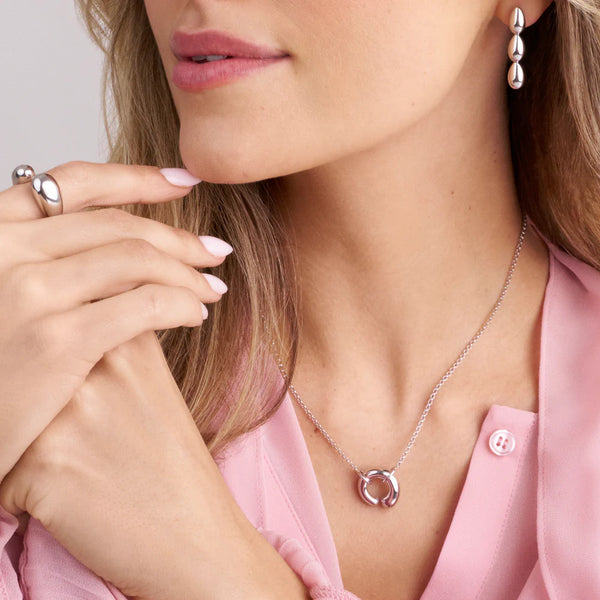 CHAINE AJUSTABLE - ARGENT & BRELOQUE CERCLE OUVERT "GOCCIA CIRCOLO PIANURA"