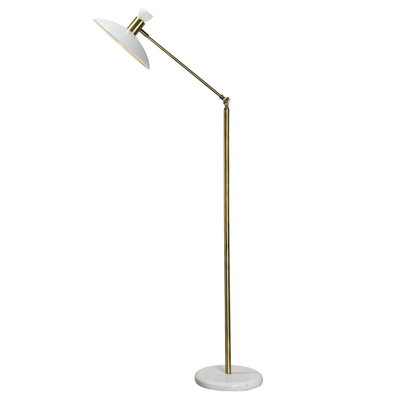 LAMPE DE PLANCHER PIED TUYAU BRASS SUR MARBRE SOUCOUP