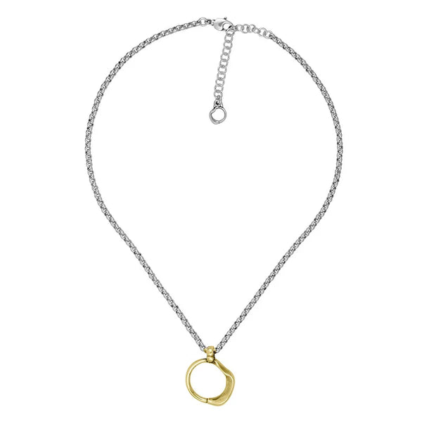 CICLÓN - COLLIER MAR Y TIERRA OR & ARGENT