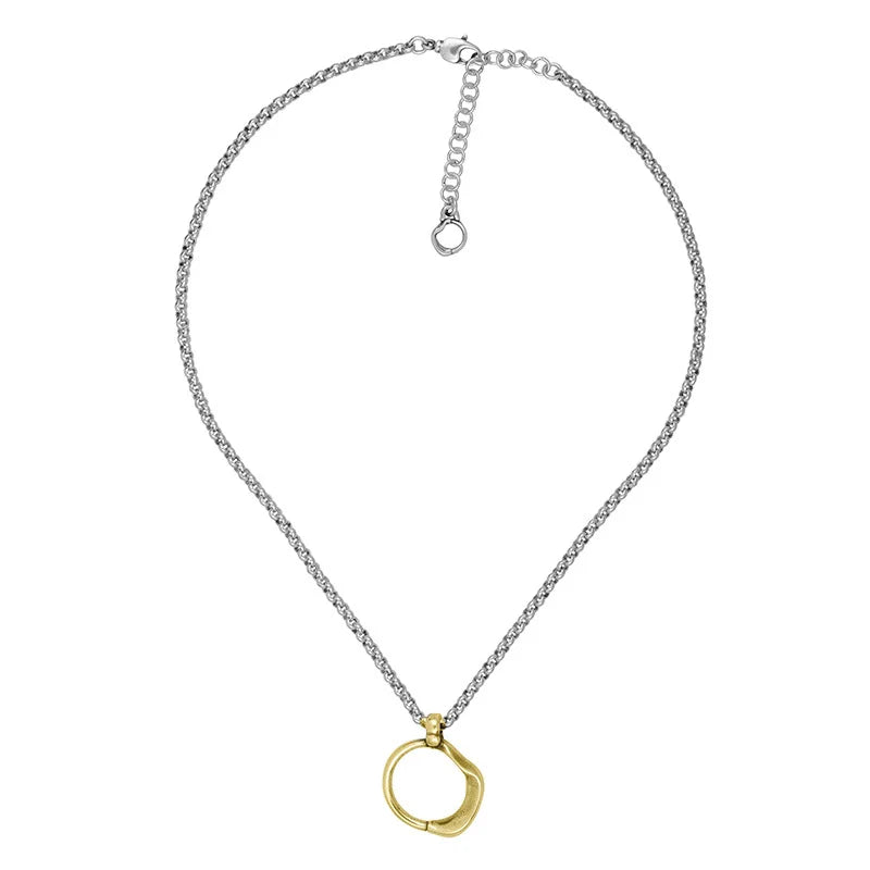 CICLÓN - COLLIER MAR Y TIERRA OR & ARGENT