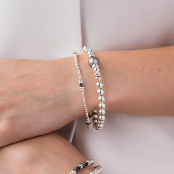 BRACELET AVEC PERLE DE TAHITI - ARGENT
