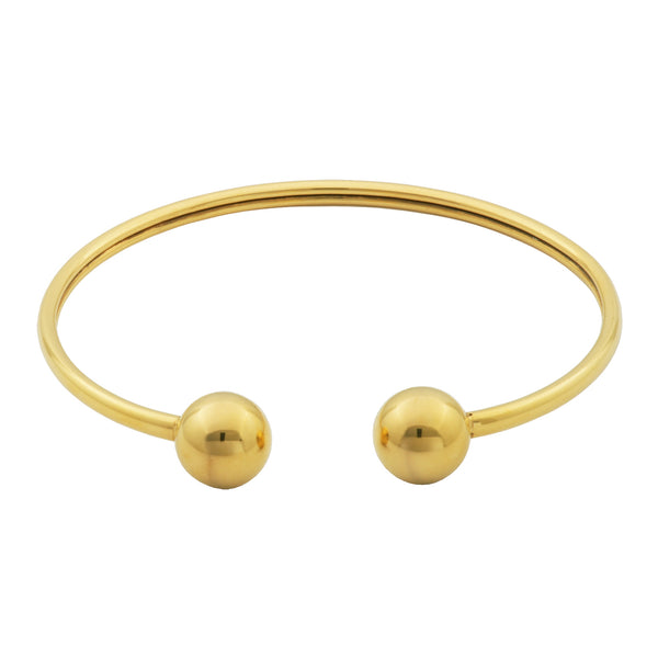 BRACELET OR RIGIDE AVEC DEUX BOULES