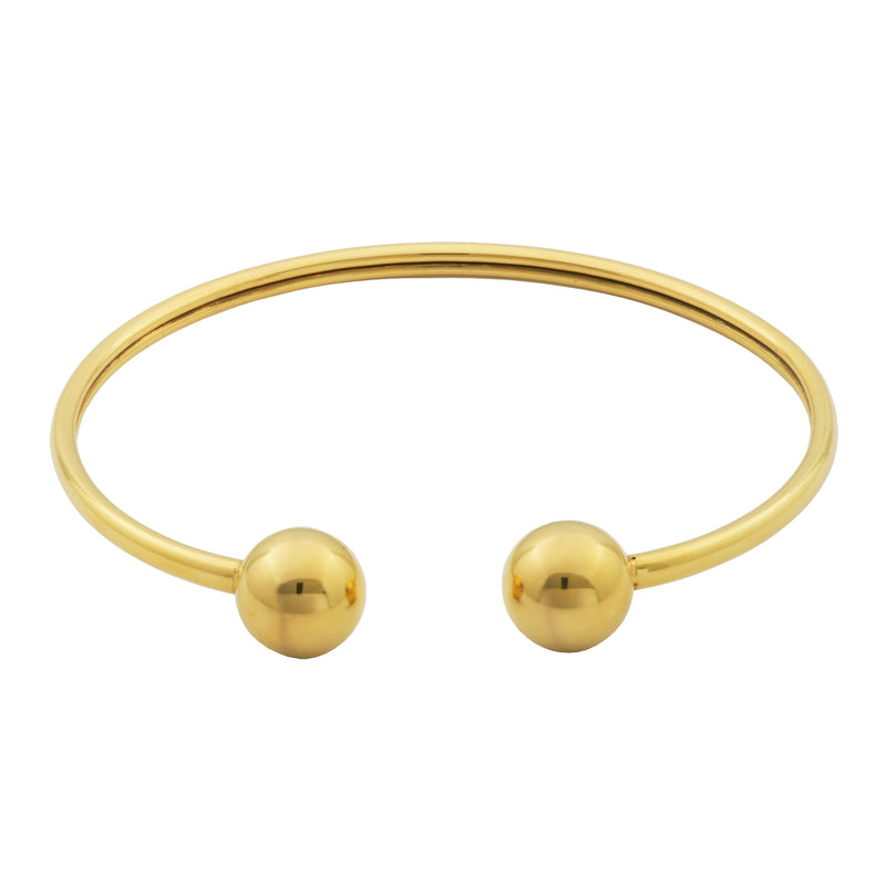 BRACELET OR RIGIDE AVEC DEUX BOULES