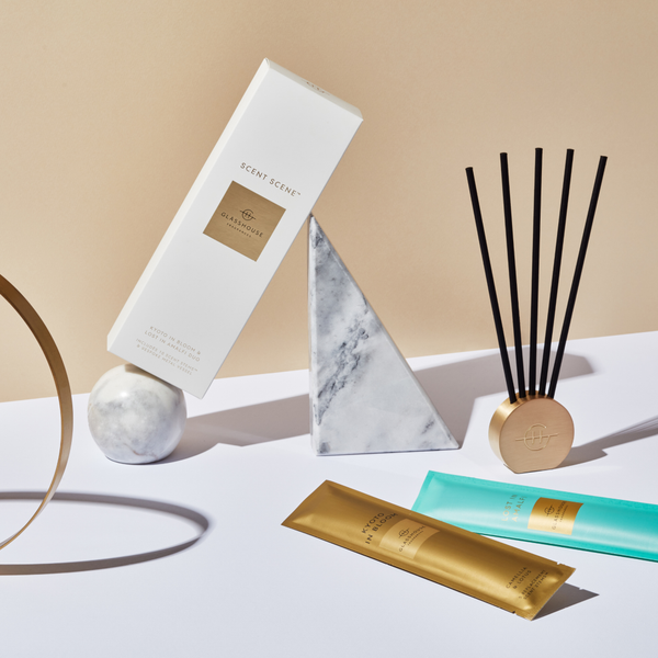 Glasshouse - Diffuseur Base Or & Bâtonnets parfumés