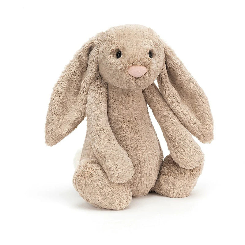 GRANDE PELUCHE LAPIN BEIGE "BASHFUL"