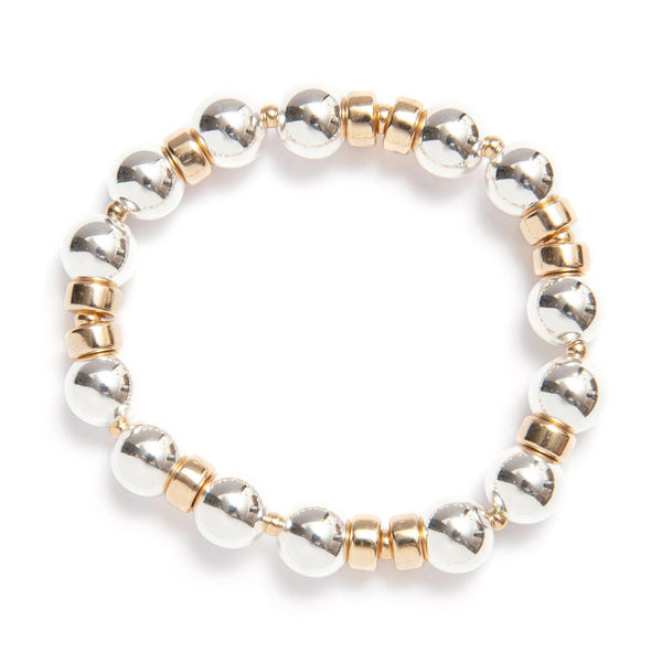 BRACELET GROSSE BILLES - ARGENT & OR