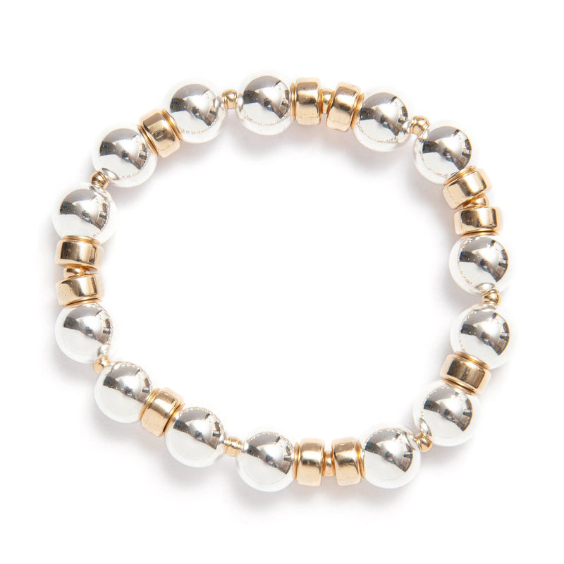 BRACELET GROSSE BILLES - ARGENT & OR