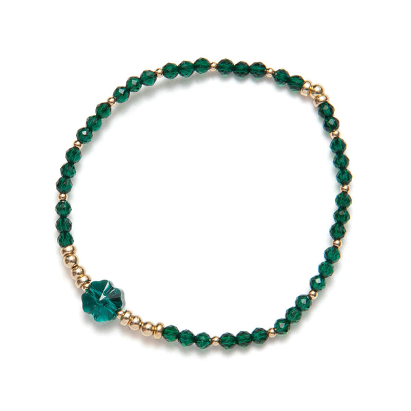 BEBLUE - BRACELET BE FESTIVE EN ÉMERAUDE & OR