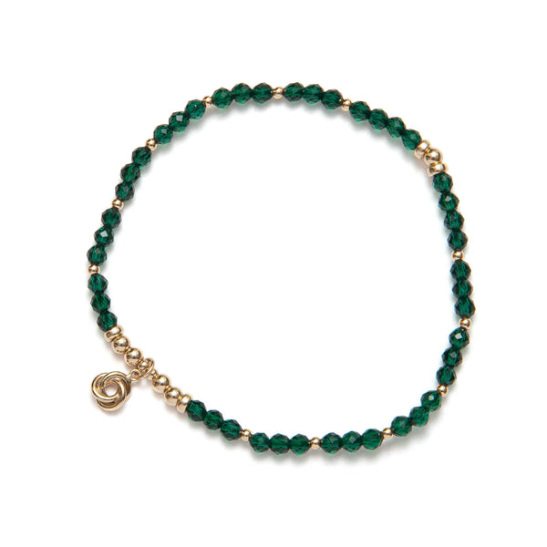 BEBLUE - BRACELET BE LIGHT EN ÉMERAUDE & OR