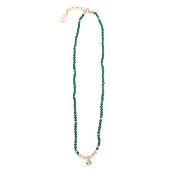 BEBLUE - COLLIER BE VIBRANT EN ÉMERAUDE & OR