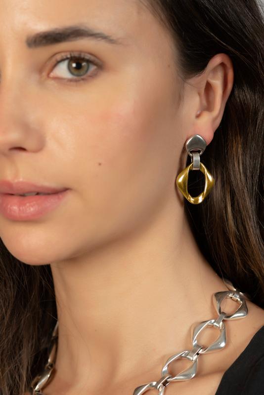 CICLÓN - BOUCLES D'OREILLES VALÉRIE OR & ARGENT