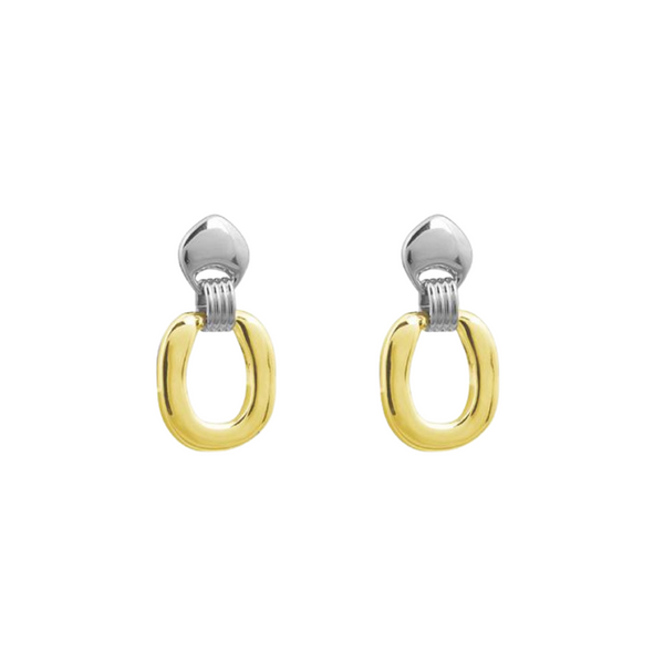 CICLÓN - BOUCLES D'OREILLES GRETA OR & ARGENT