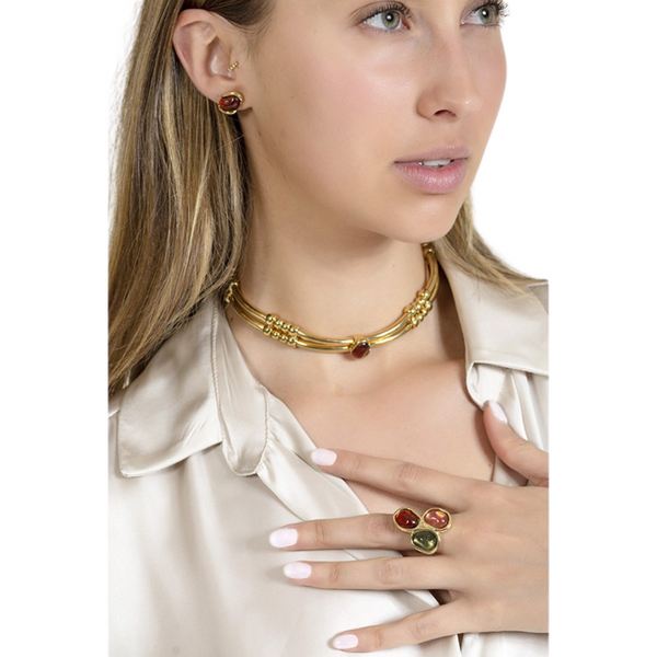 CICLÓN - COLLIER CHOKER DAILA OR