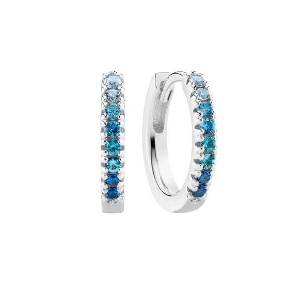 SIF JAKOBS - BOUCLES D'OREILLES ELLERA MEDIO ARGENT & BLEU