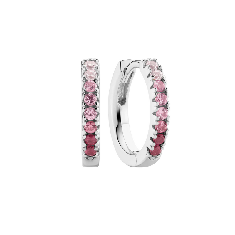 SIF JAKOBS - BOUCLES D'OREILLES ELLERA MEDIO ARGENT & ROSE