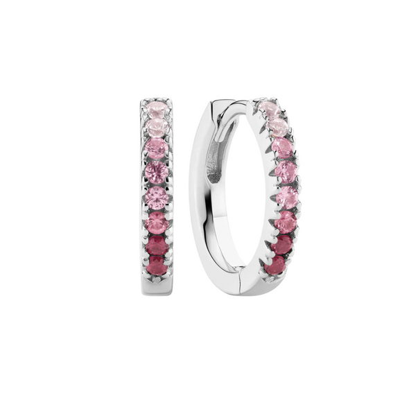 SIF JAKOBS - BOUCLES D'OREILLES ELLERA MEDIO ARGENT & ROSE