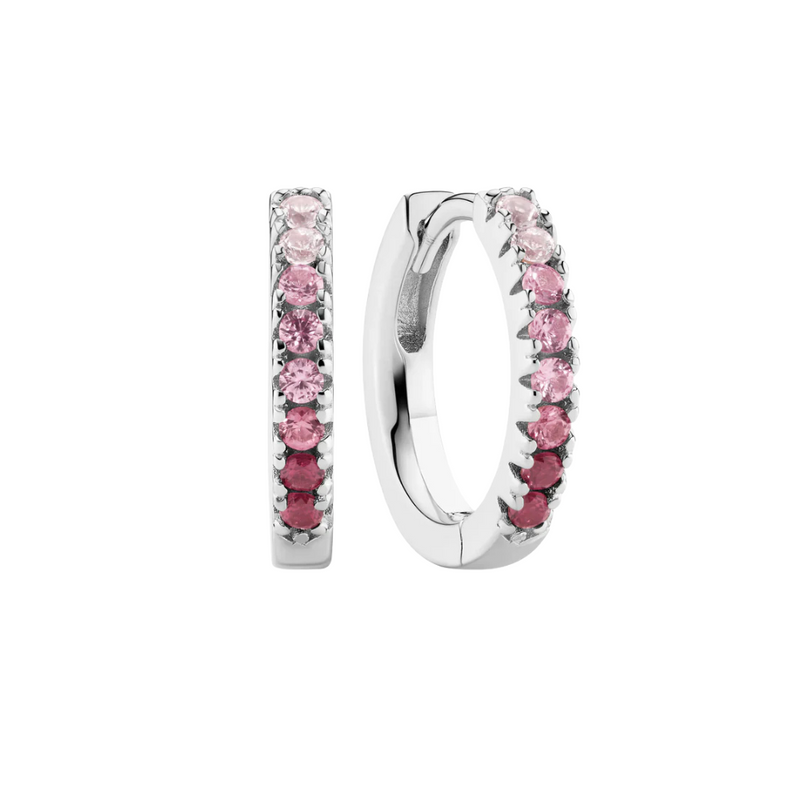 SIF JAKOBS - BOUCLES D'OREILLES ELLERA MEDIO ARGENT & ROSE