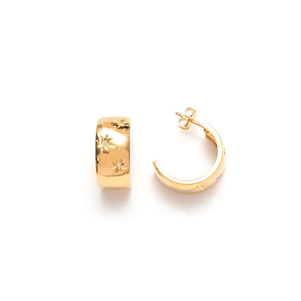 BEBLUE - BOUCLE D'OREILLES DEMI ANNEAUX EN OR