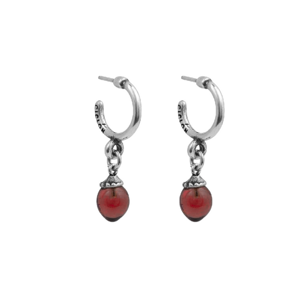 Ciclón- Boucles d'oreilles Azahara burdeos argent