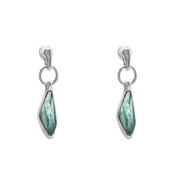 Ciclón- Boucles d'oreilles Braies céleste argent