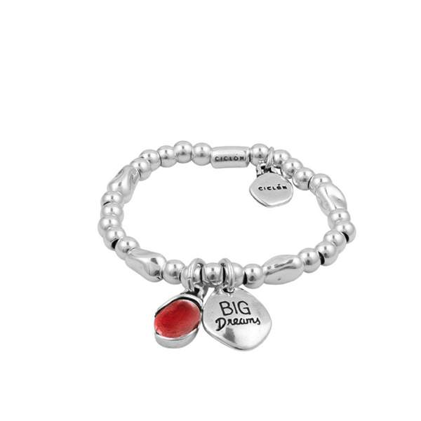 Ciclón- Bracelet Deba marron argent