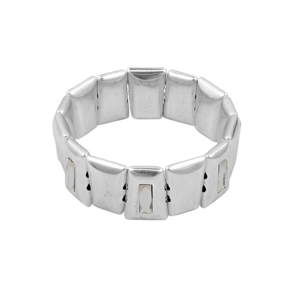 Ciclón- Bracelet Glam cristal argent