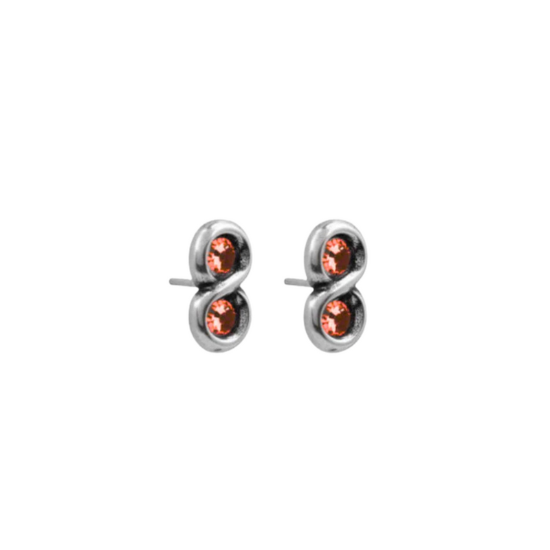 Ciclón- Boucles d'oreilles Infini ambar argent