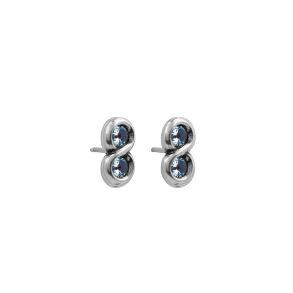 Ciclón- Boucles d'oreilles Infini hematite argent