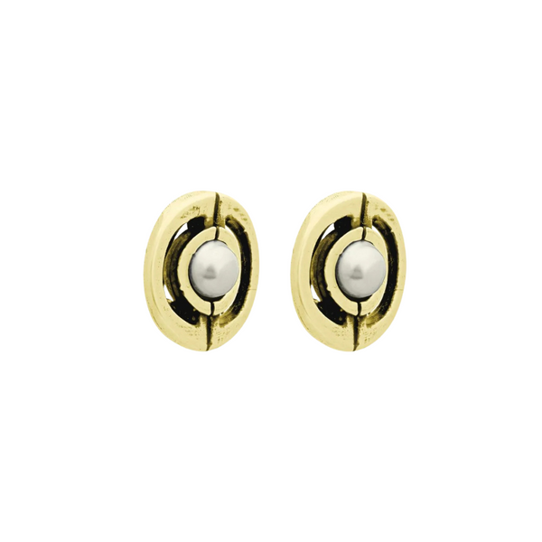 Ciclón- Boucles d'oreilles Omega y Perla or