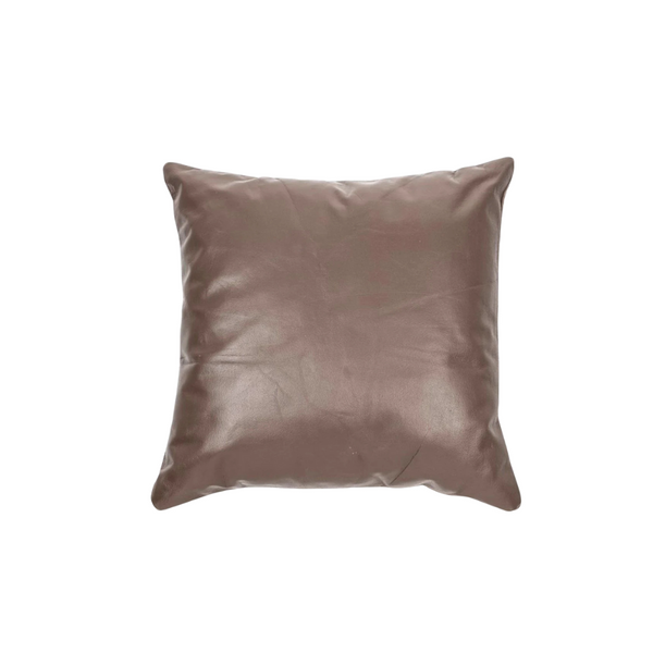 COUSSIN EN FAUX CUIR BRUN