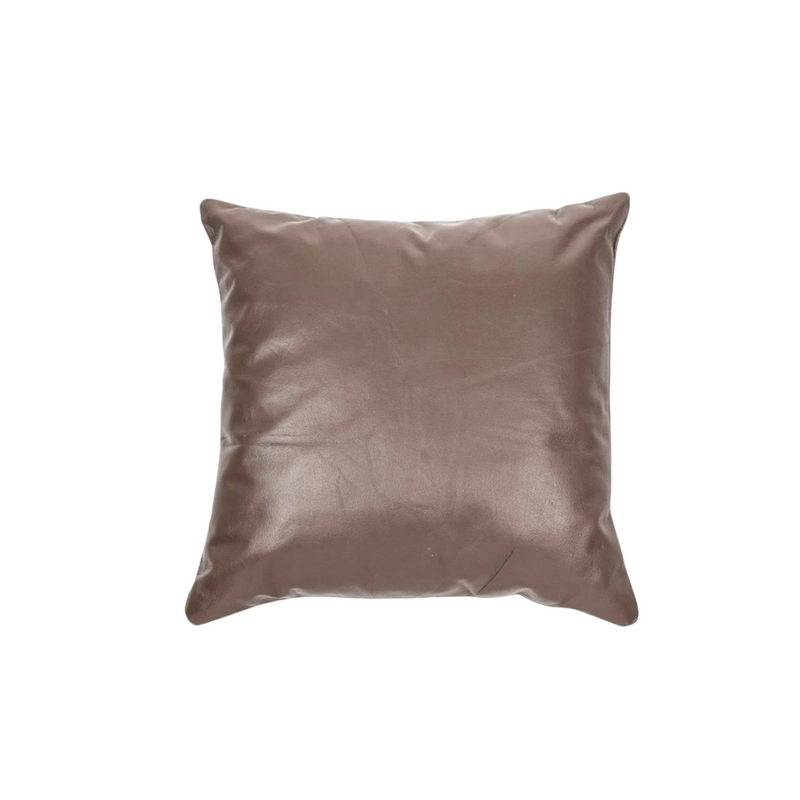 COUSSIN EN FAUX CUIR BRUN