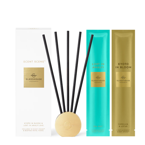 Glasshouse - Diffuseur Base Or & Bâtonnets parfumés