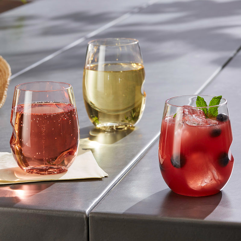GOVINO - SET DE 4 VERRES À VIN BLANC EN POLYMÈRE