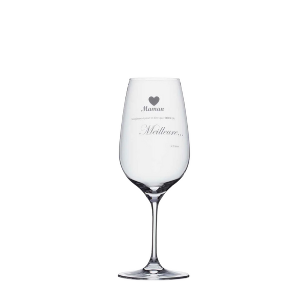 GARÇON DE TABLE - VERRE À VIN " ♡ MAMAN...JE T'AIME"