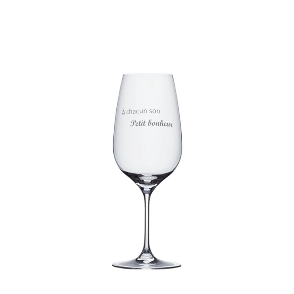 GARÇON DE TABLE - VERRE À VIN "À CHACUN SON PETIT BONHEUR"