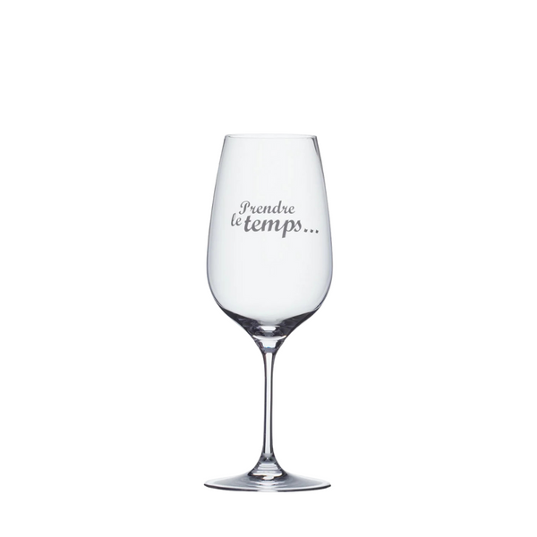 GARÇON DE TABLE - VERRE À VIN "PRENDRE LE TEMPS..."