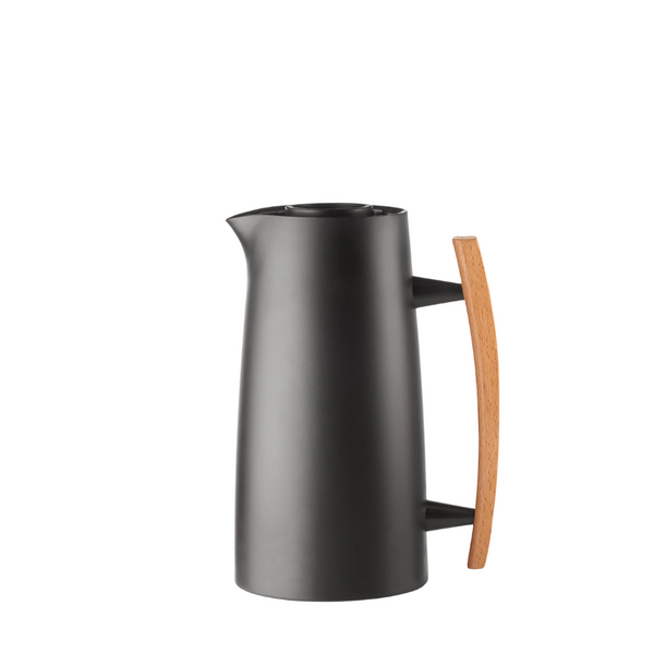 GUZZINI - PICHET THERMOOS NOIR & MANCHE EN BOOIS