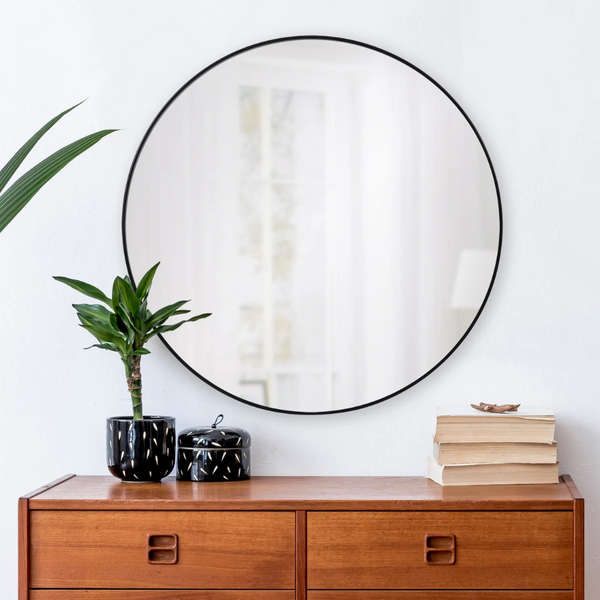 RENWILL - MIROIR ROND AVEC CONTOUR NOIR