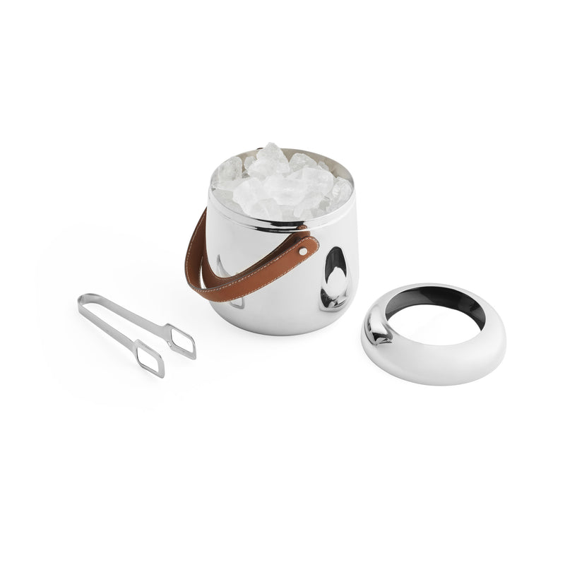 NAMBÉ - SCEAU À GLACE EN STAINLESS ARGENT CYLINDRE