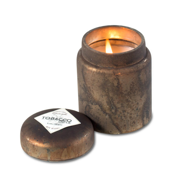 BOUGIE HIMALAYAN "TOBACCO BARK" EN POT VERRE MERCURÉ