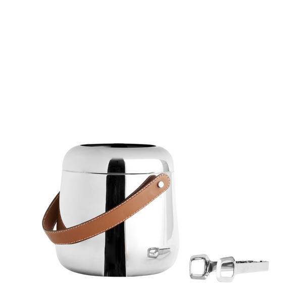 NAMBÉ - SCEAU À GLACE EN STAINLESS ARGENT CYLINDRE