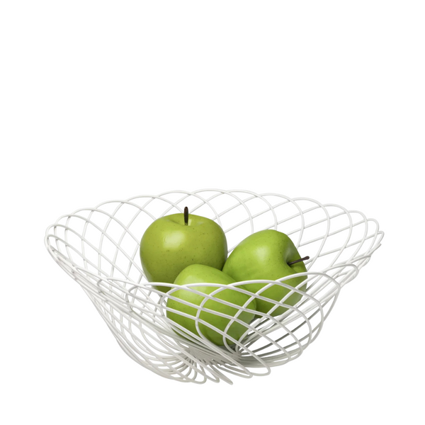 TORRE & TANGUS - PANIER À FRUITS MÉTAL BLANC SPIRAL