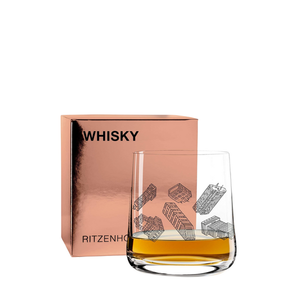 RITZENHOFF - VERRE À WHISKY MOTIF BATIMENTS
