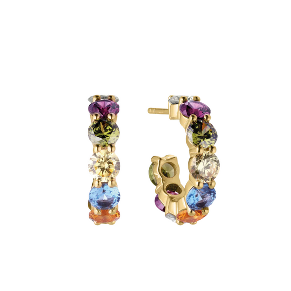 Sif Jakobs - Boucles d'oreilles Belluno Creolo or & coloré