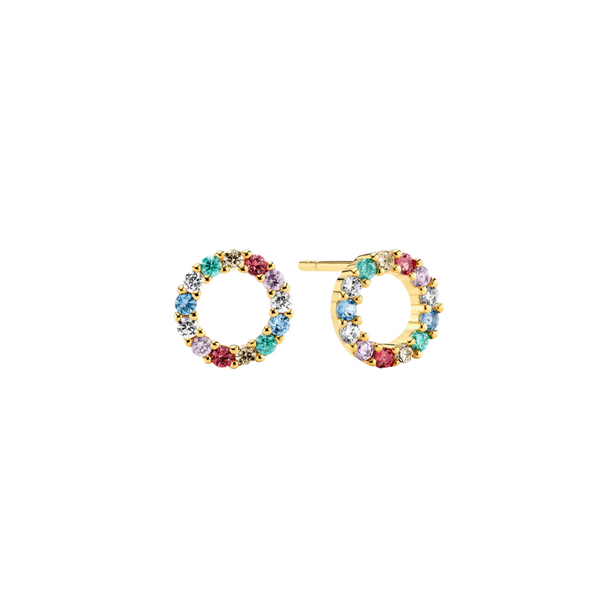 Sif Jakobs - Boucles d'oreilles Biella Uno Piccolo or & coloré