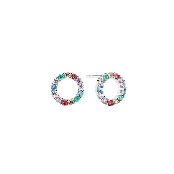 Sif Jakobs - Boucles d'oreilles Biella Uno Piccolo argent & coloré