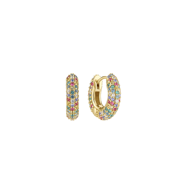 Sif Jakobs - Boucles d'oreilles Carrara Piccolo or & coloré